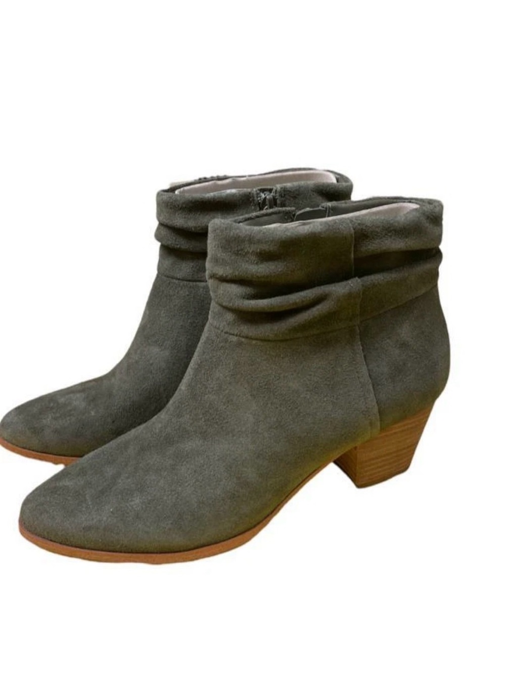 Violet & Red Women's 9M Olive Carolina Suede Scrunch Boots Comfy Fall Spring